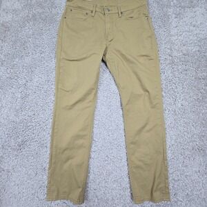 Levi's 511 Mens Brown Flex Slim Straight Twill Pants 34x30 Casual Clean Fit